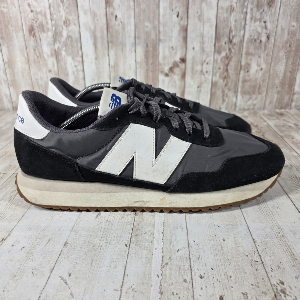 New Balance 237 Mens Shoes Charcoal Grey Black Suede Low Top Sneakers MS237GA 12